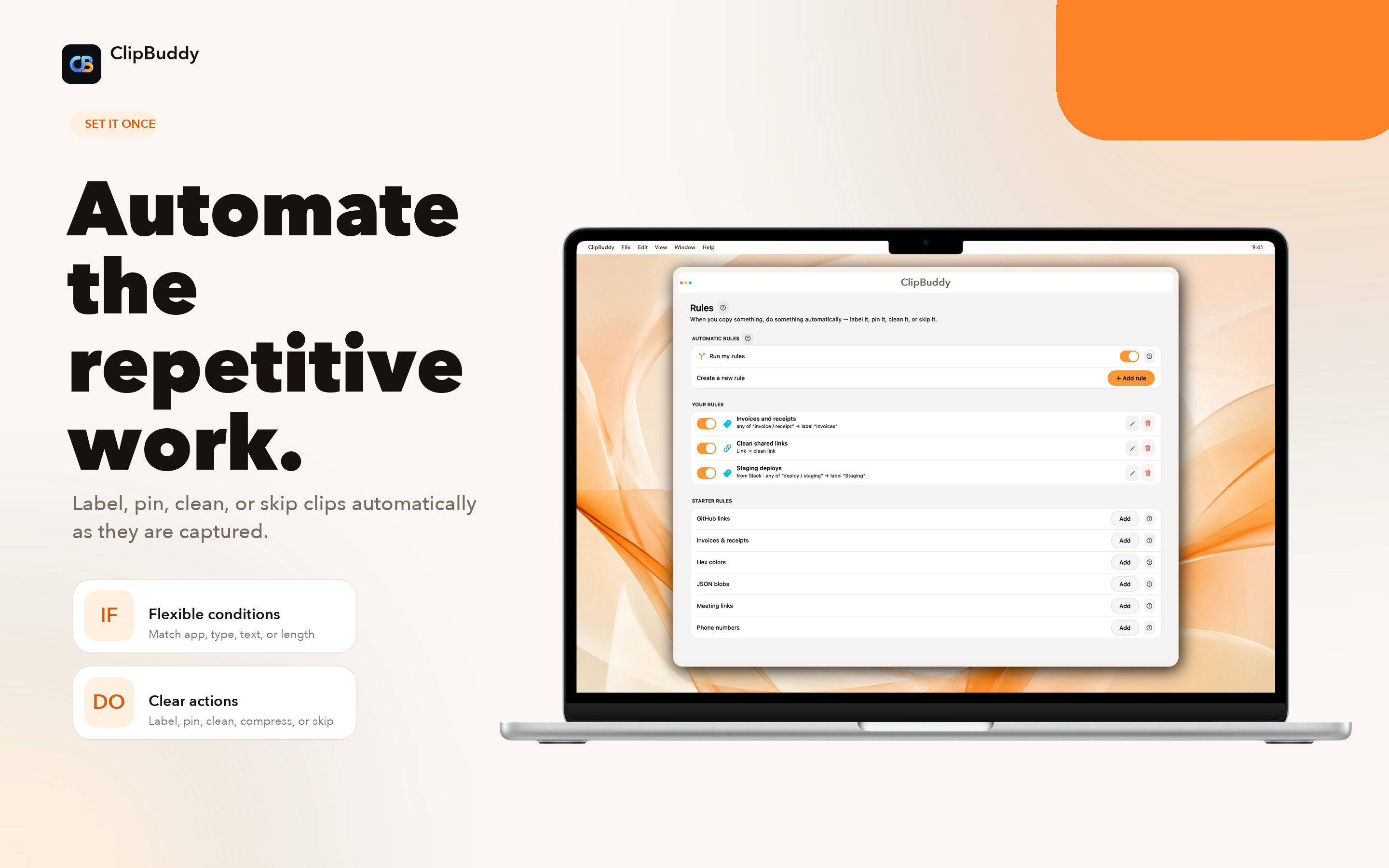 Automate the Repetitive Work