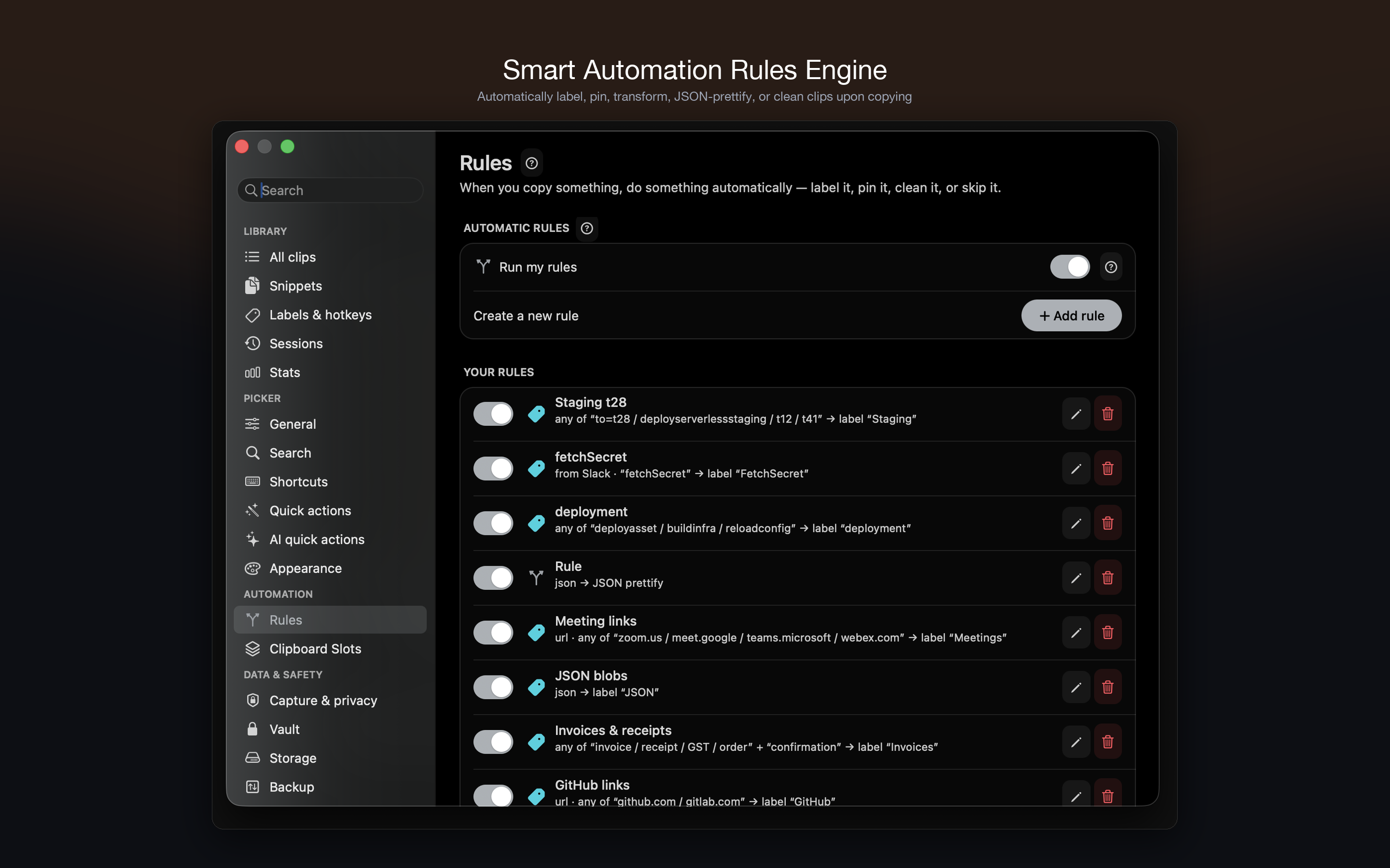 Smart Automation Rules Engine